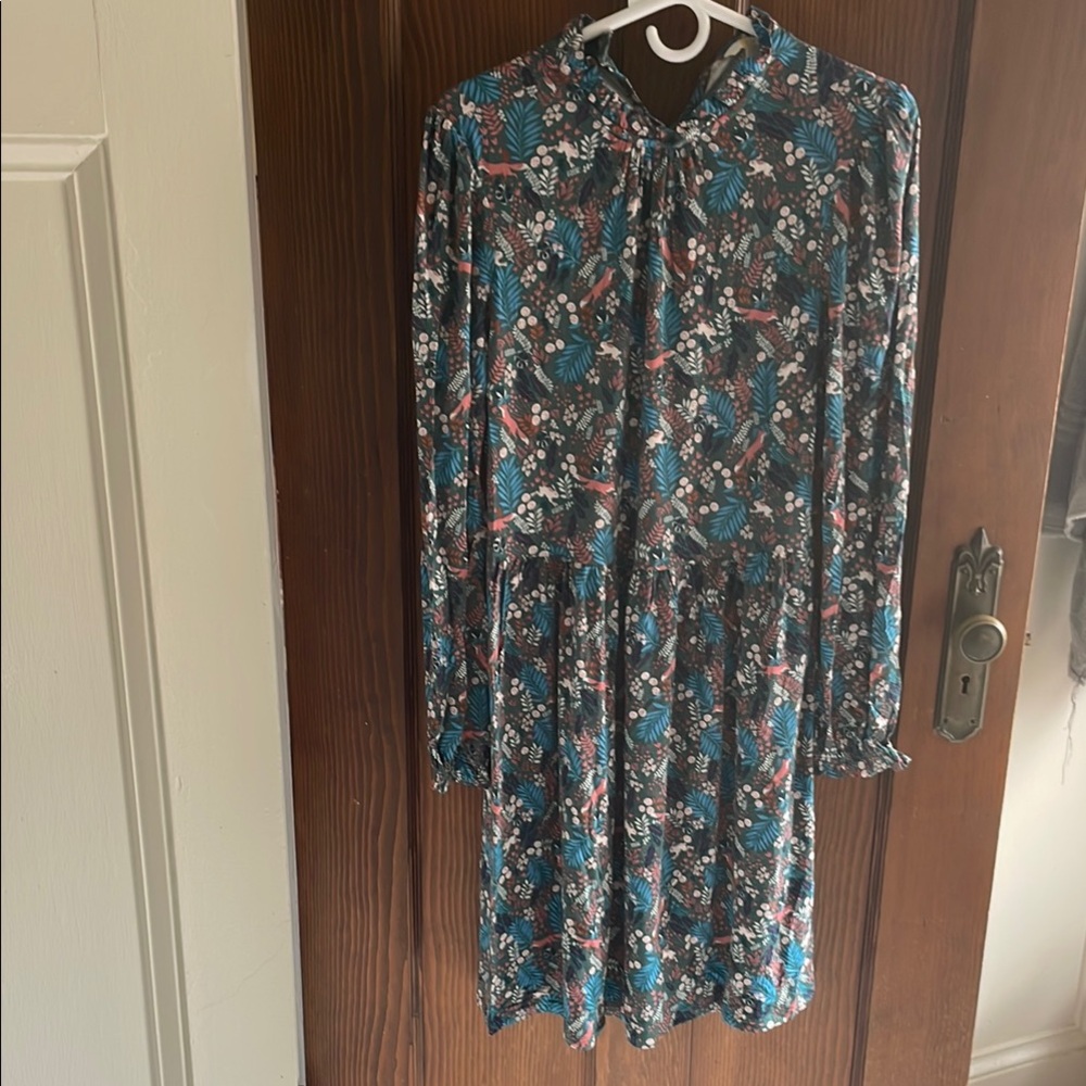 Boden Long Sleeve Fox Dress